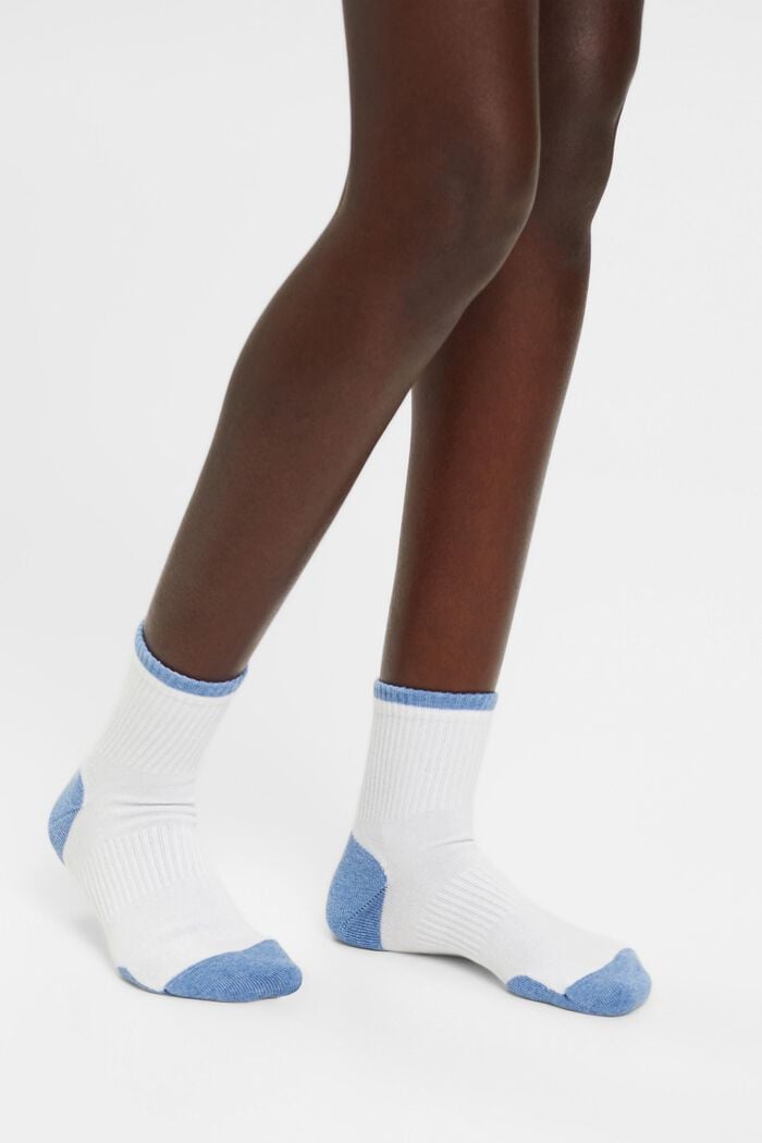 Pack de 2 pares de calcetines deportivos con detalles de colores, NEW WHITE, detail image number 2