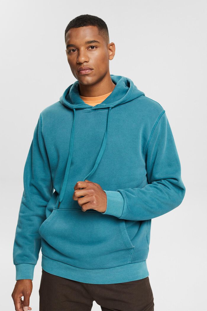 Sudadera con capucha, TEAL BLUE, detail image number 0