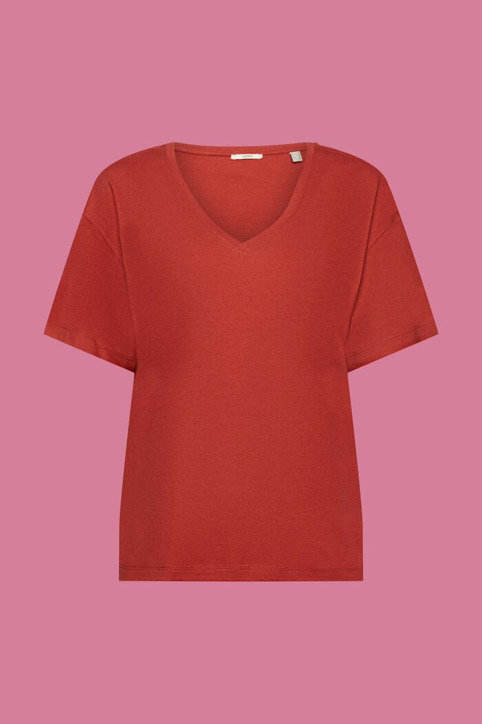 Camiseta de corte oversize , TENCEL™, TERRACOTTA, detail image number 6