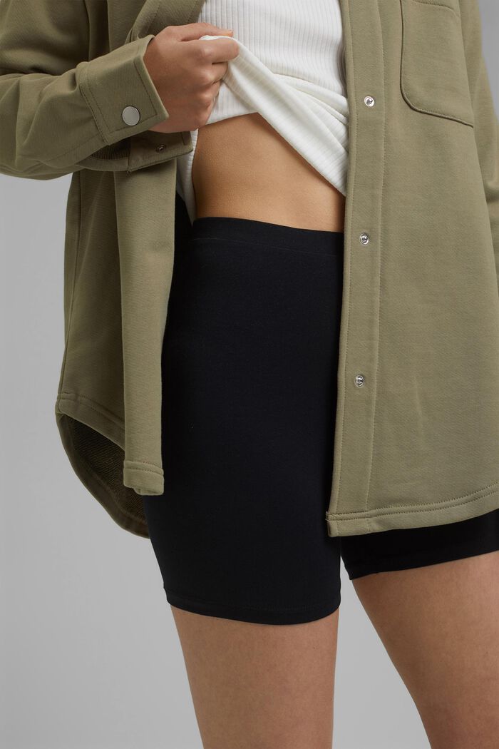 Shorts de jersey en algodón ecológico, BLACK, detail image number 2