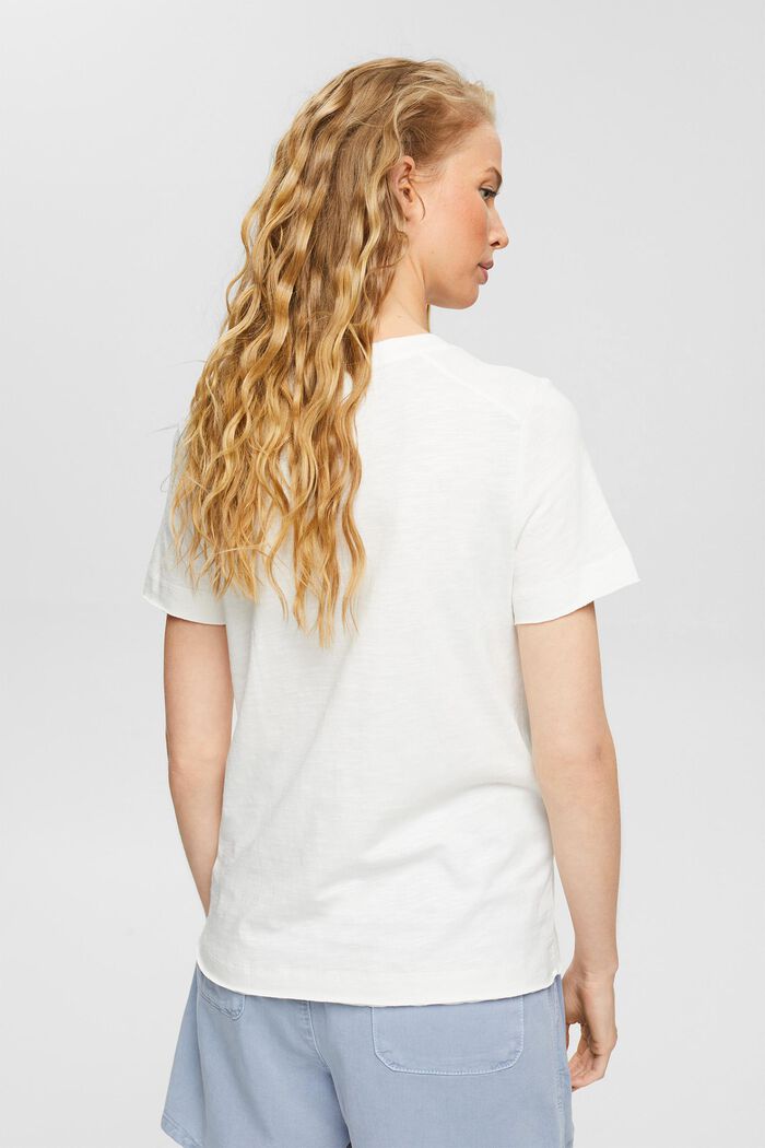 Camiseta en 100 % algodón ecológico, OFF WHITE, detail image number 4
