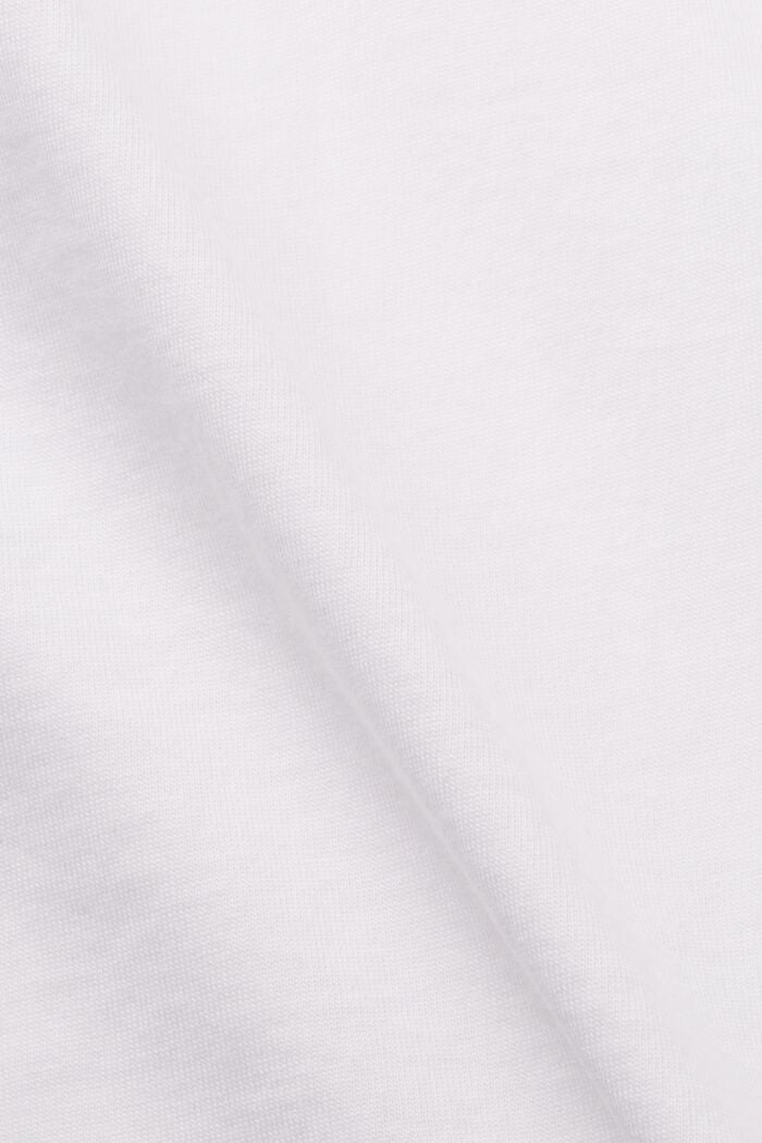 Camiseta con estampado a tono, 100 % algodón, WHITE, detail image number 6