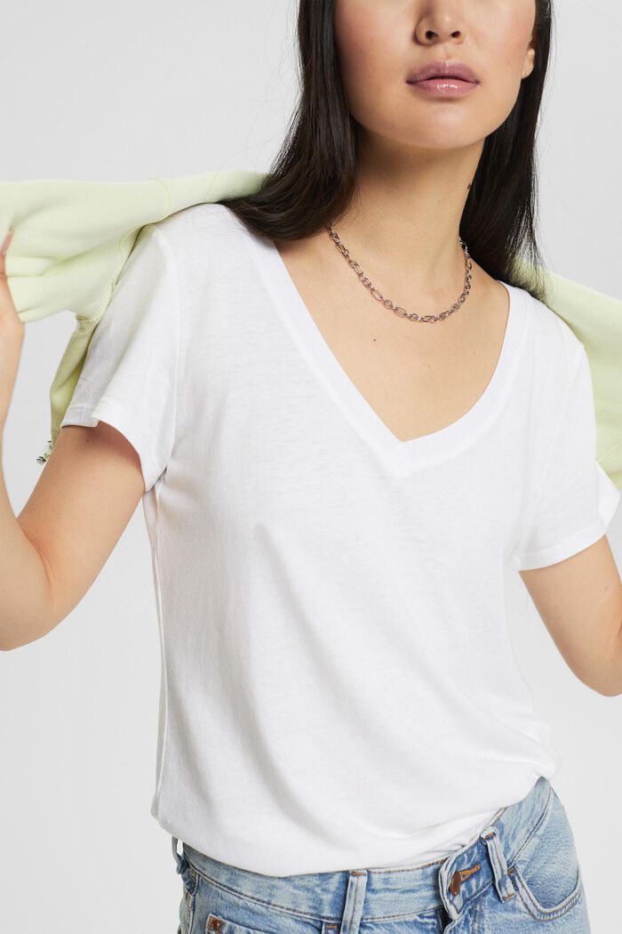 Pack de dos camisetas confeccionadas en una mezcla de algodón ecológico, WHITE, detail image number 3