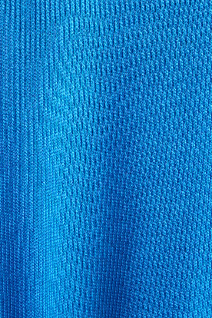 Jersey de punto acanalado con cuello redondo, BLUE, detail image number 5
