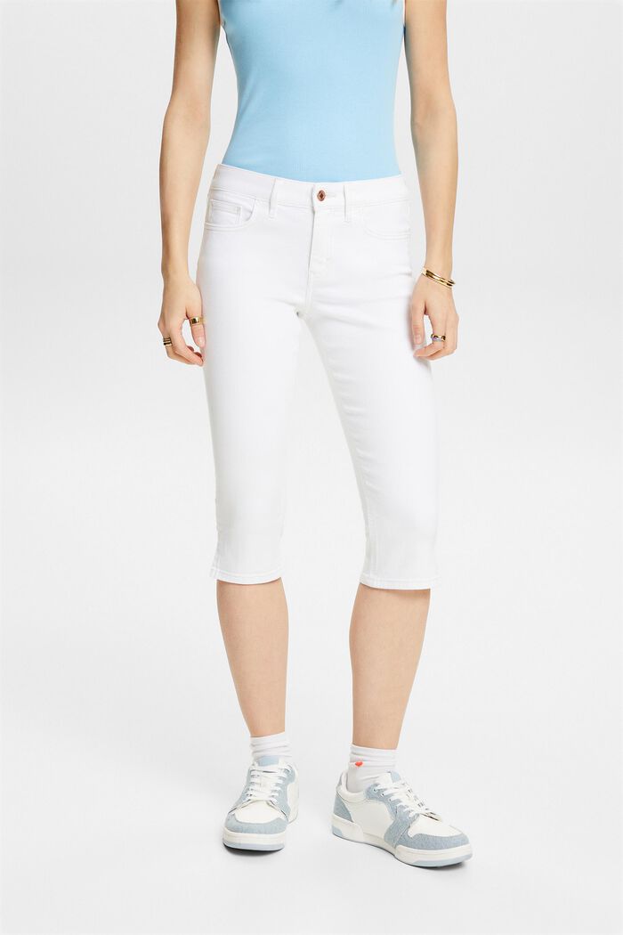 Jeans Mid Capri, WHITE, detail image number 0