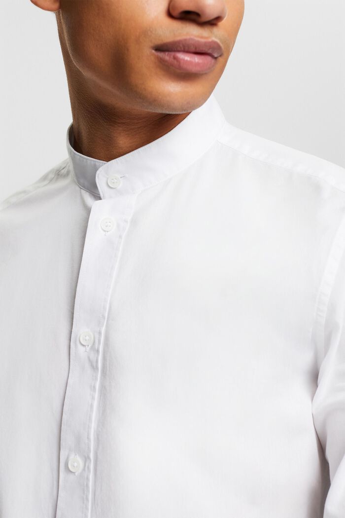 Camisa con cuello mao, WHITE, detail image number 3