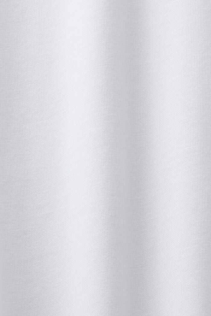 Camiseta en jersey de algodón con logotipo, WHITE, detail image number 6