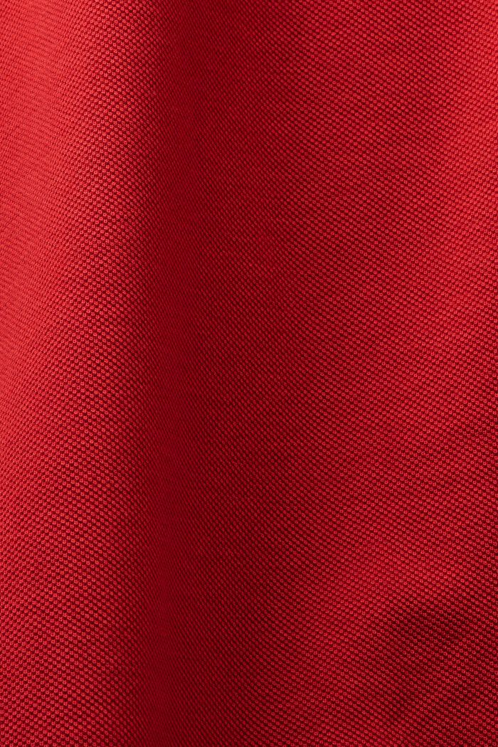 Polo en piqué de algodón, DARK RED, detail image number 6