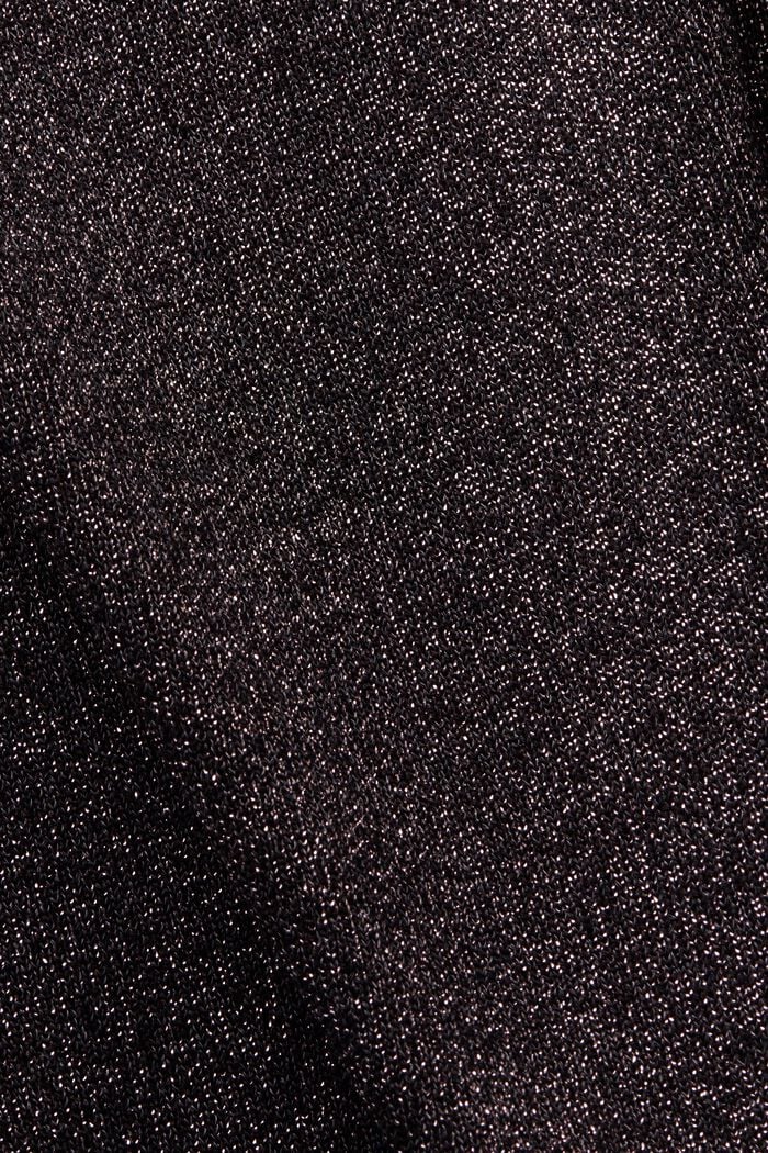 Vestido mini de punto metalizado, BLACK, detail image number 6