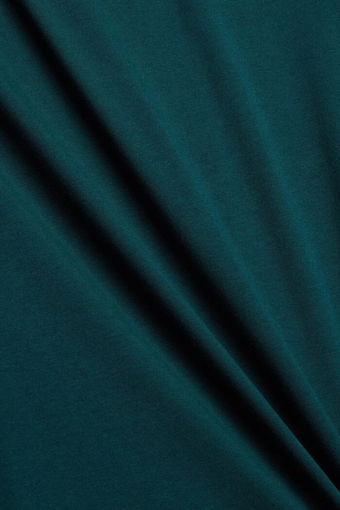 Camiseta de manga larga con brillo, mezcla de algodón ecológico, DARK TEAL GREEN, detail image number 4