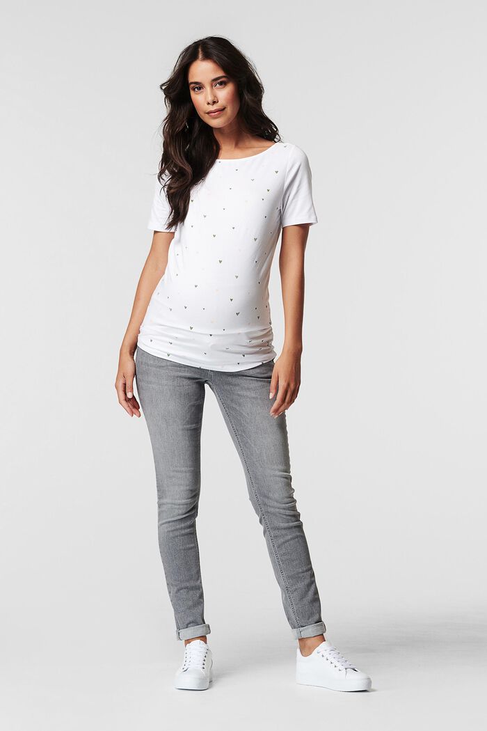 Camiseta con estampado, algodón ecológico, BRIGHT WHITE, detail image number 0