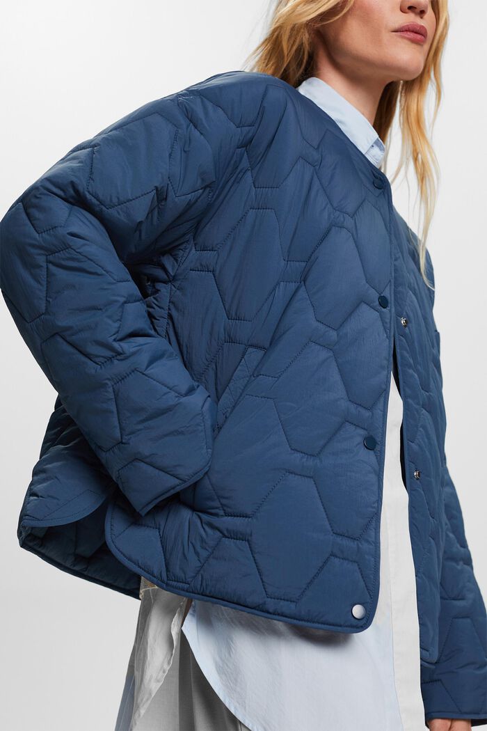 Reciclada: chaqueta acolchada ligera, GREY BLUE, detail image number 2