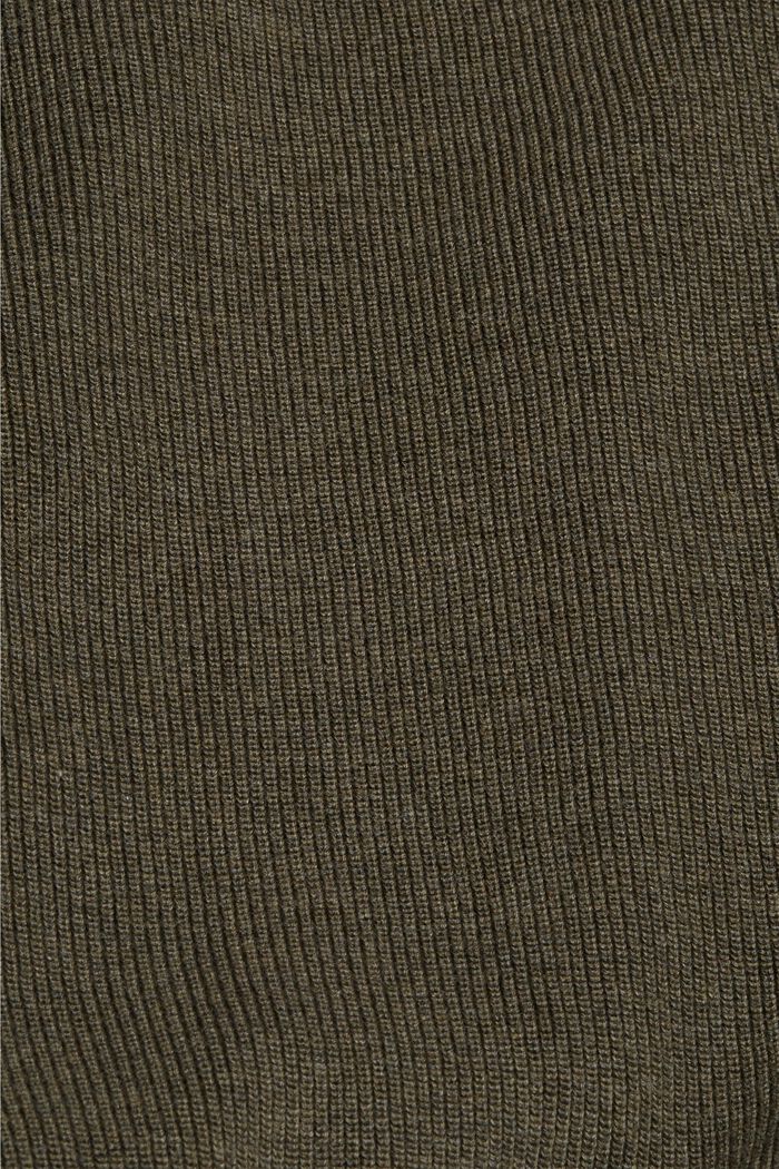 Jersey de cuello redondo, 100% algodón, DARK KHAKI, detail image number 4