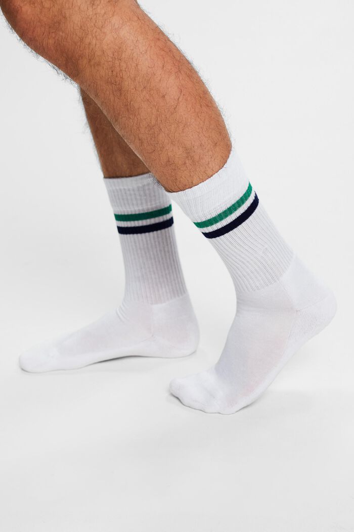 Pack de 2 pares de calcetines deportivos, algodón ecológico, WOOLWHITE, detail image number 1