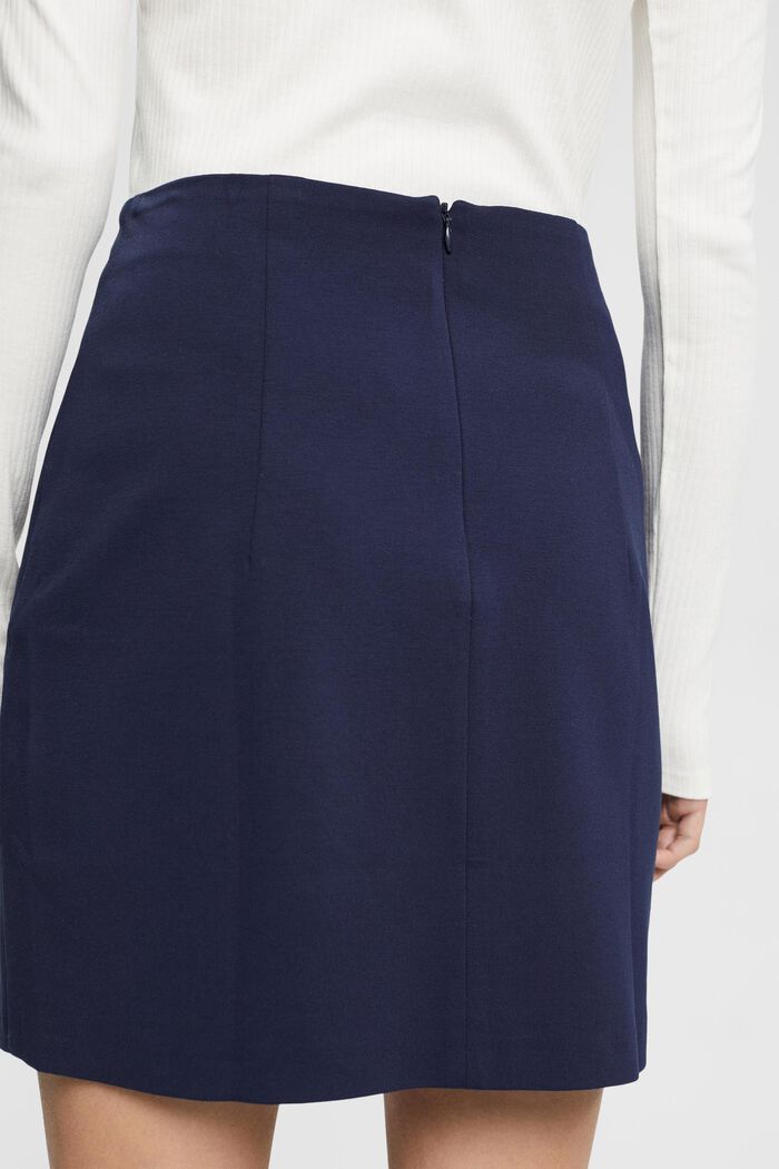 Minifalda de punto en tejido jersey, NAVY, detail image number 0