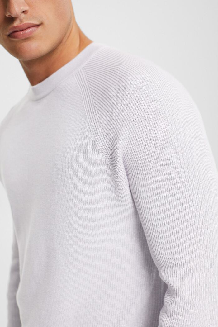 Jersey de cuello redondo, 100% algodón, LAVENDER, detail image number 0