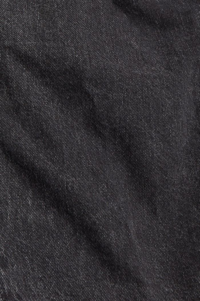 Falda de estilo paper bag en algodón ecológico, BLACK DARK WASHED, detail image number 4