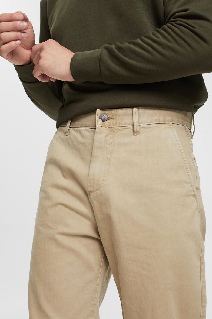 Pantalón de algodón sostenible con pernera ancha, LIGHT BEIGE, detail image number 2