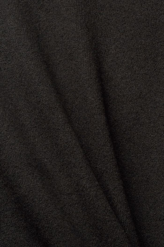 Con lana: cárdigan abierto, BLACK, detail image number 4
