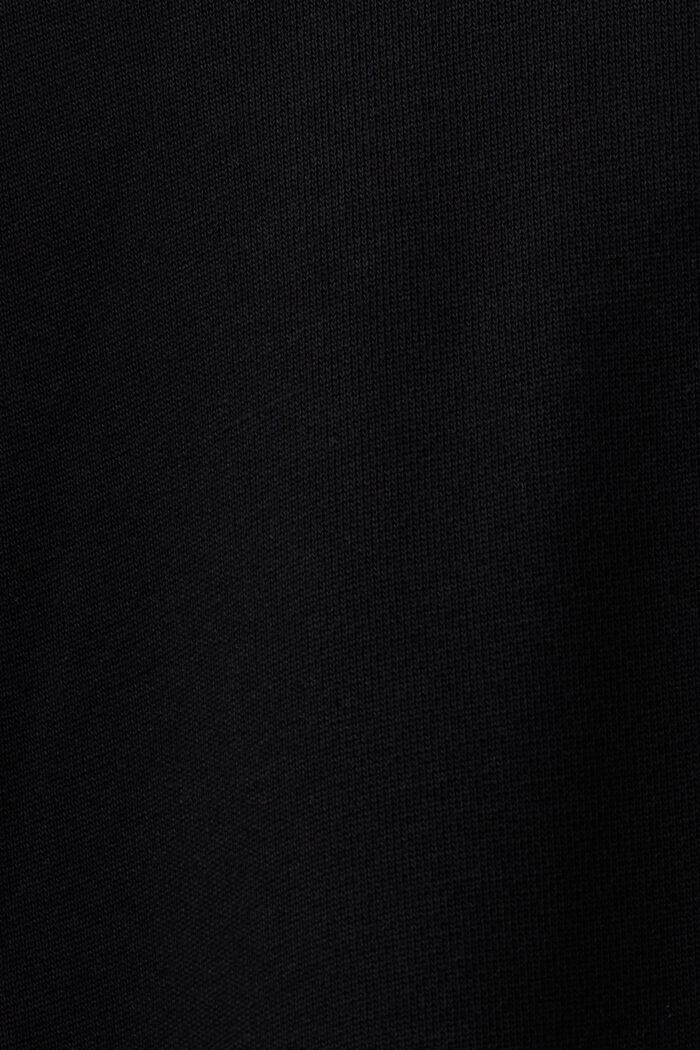 Sudadera con capucha y partes de nailon, BLACK, detail image number 4