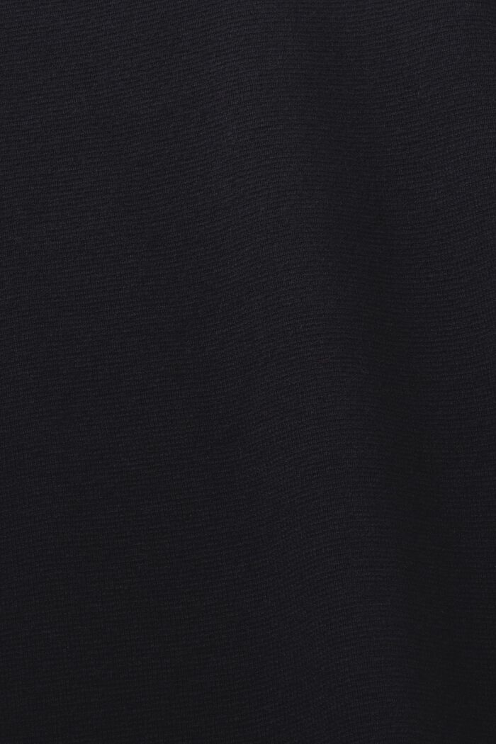 Jersey básico de cuello pico, mezcla de lana, BLACK, detail image number 5