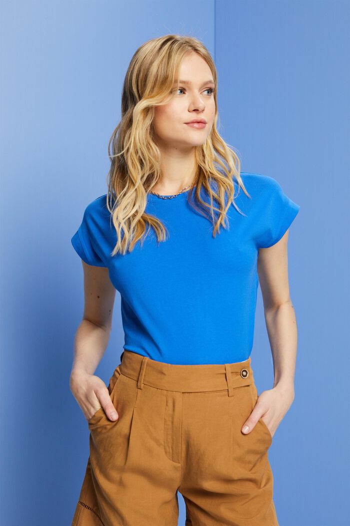 Camiseta básica, 100% algodón, BRIGHT BLUE, detail image number 0