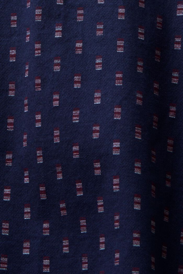 Camisa estampada de corte slim de sarga, NAVY, detail image number 5