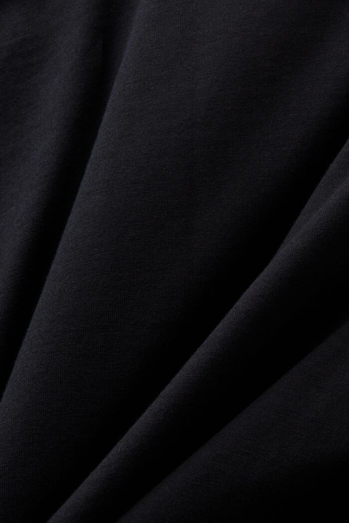 Camiseta de algodón pima con cuello redondo, BLACK, detail image number 5