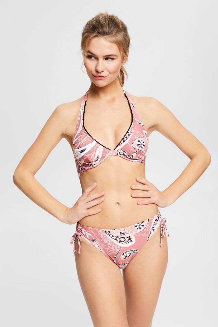 Reciclada: braga de bikini con estampado paisley, BLUSH, detail image number 1