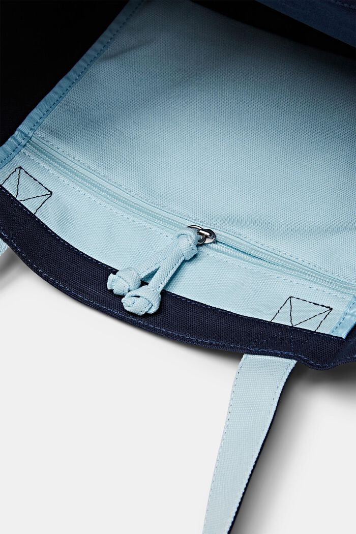 Bolso de mano de lona con logotipo, NAVY, detail image number 3