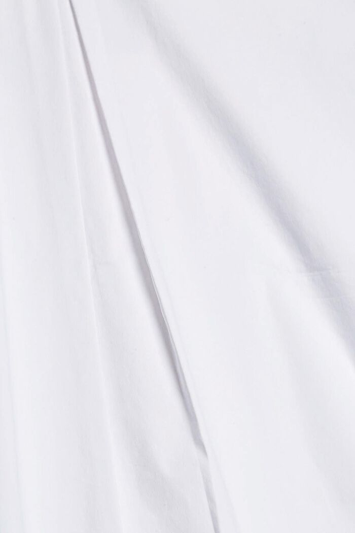 Blusa camisera en mezcla de algodón, WHITE, detail image number 4