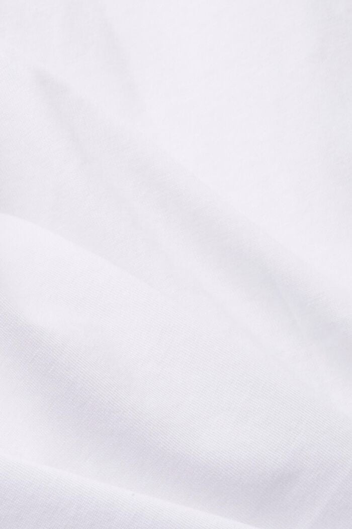 Camiseta de algodón sin mangas y con cuello en pico, WHITE, detail image number 5