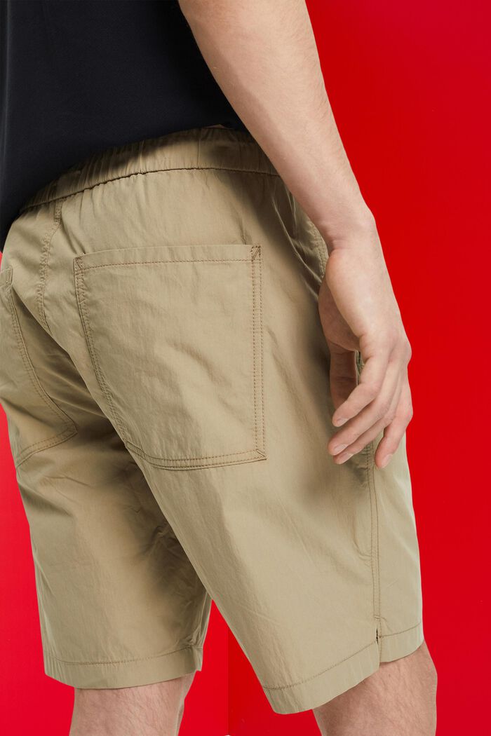 Pantalones cortos con lavado ligero, BEIGE, detail image number 4