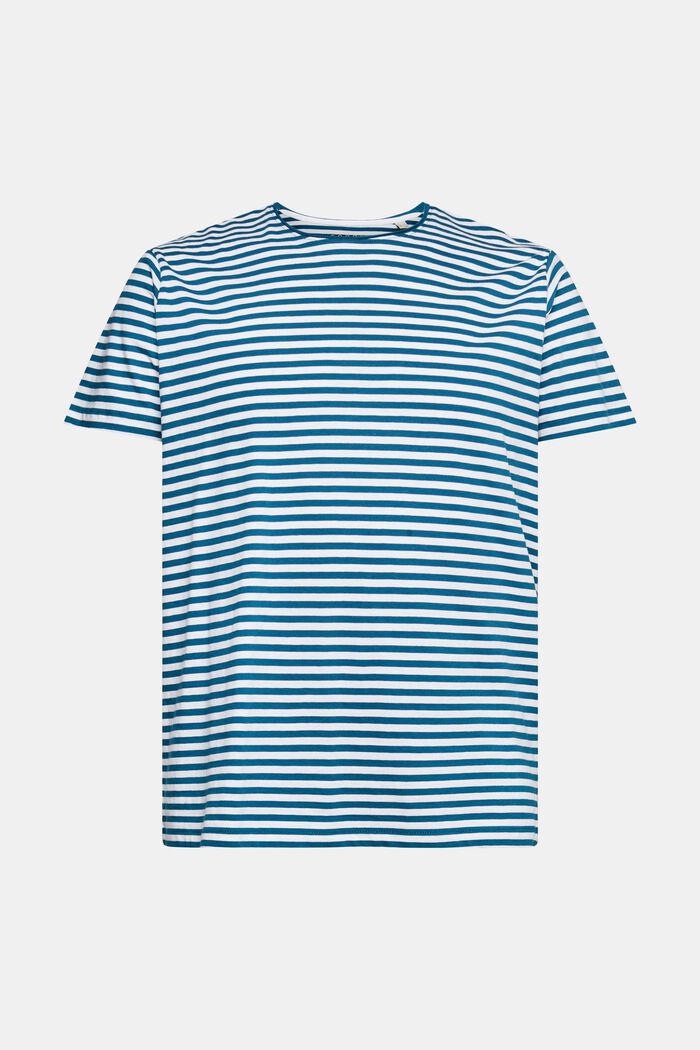 Camiseta de punto con estampado de rayas, PETROL BLUE, detail image number 5