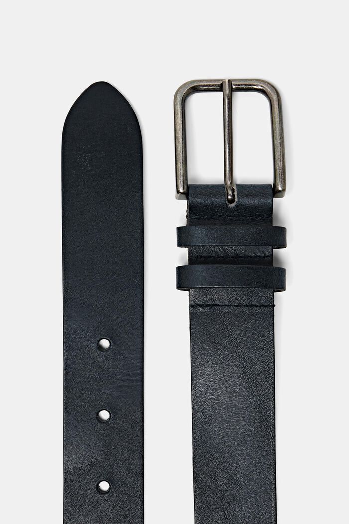 Cinturón de piel, BLACK, detail image number 1