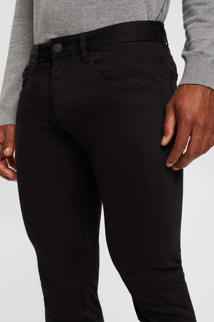 Pantalones slim fit, algodón ecológico, BLACK, detail image number 2