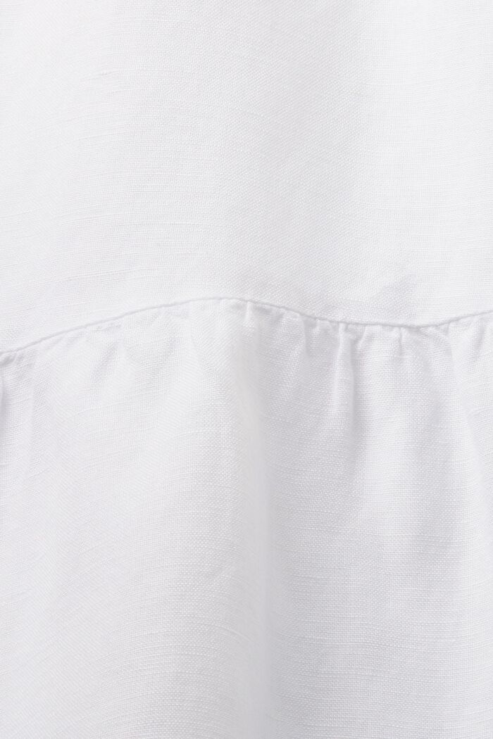 Blusa camisera de lino, WHITE, detail image number 5