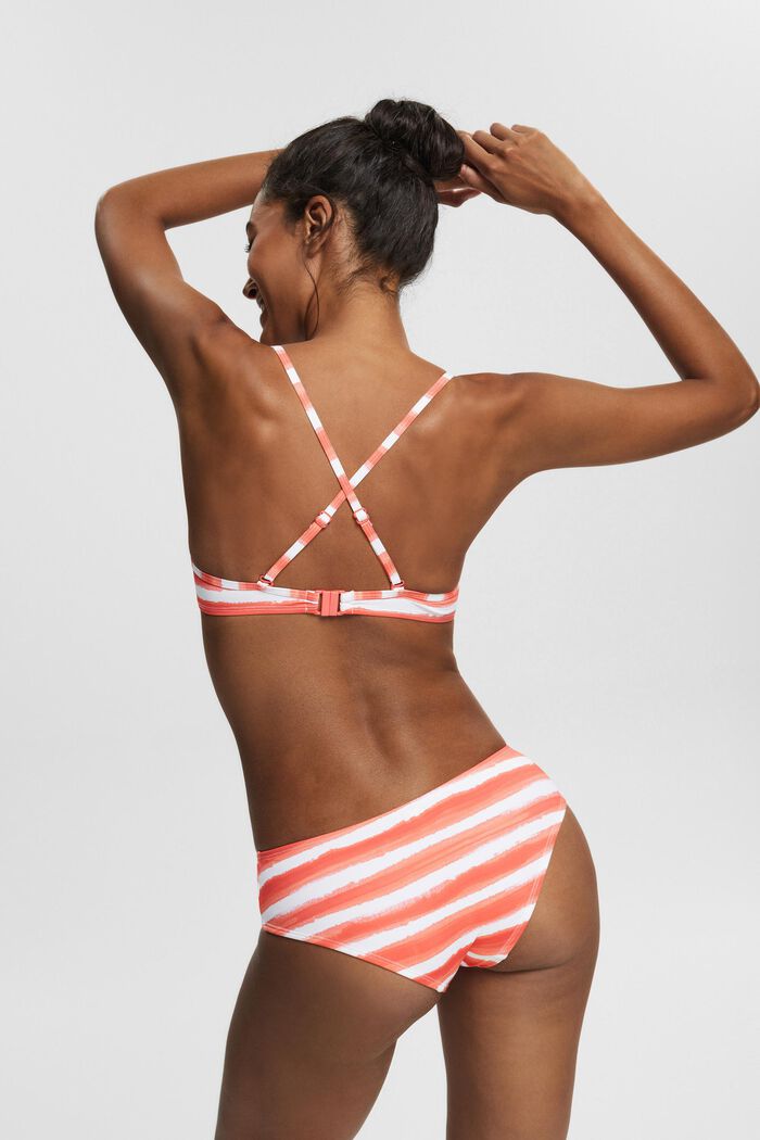 Slip de bikini con diseño de rayas, CORAL, detail image number 1
