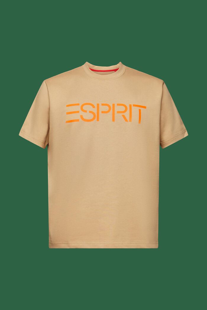 Camiseta unisex en jersey de algodón con logotipo, BEIGE, detail image number 6