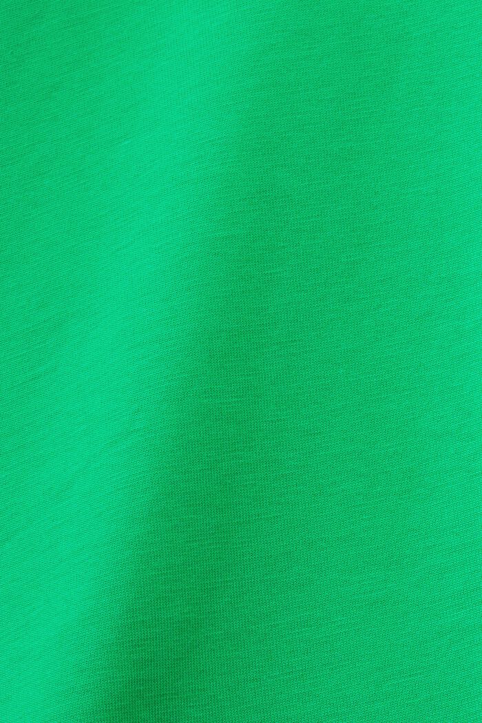 Camiseta de cuello redondo en tejido jersey de algodón Pima, GREEN, detail image number 6