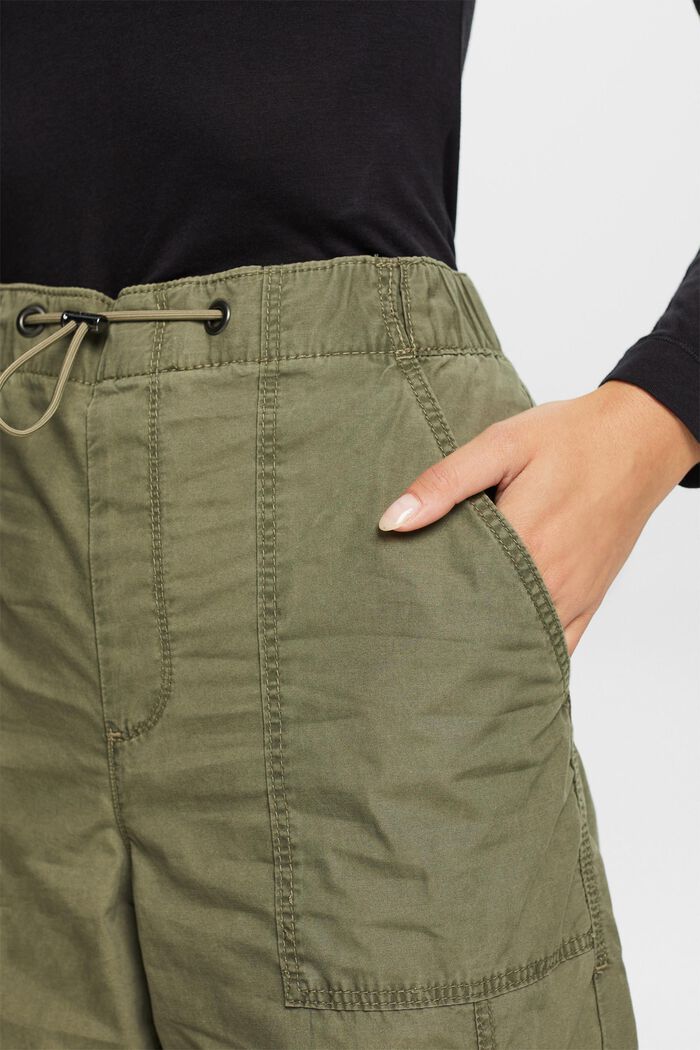 Pantalones estilo cargo, 100 % algodón, KHAKI GREEN, detail image number 2