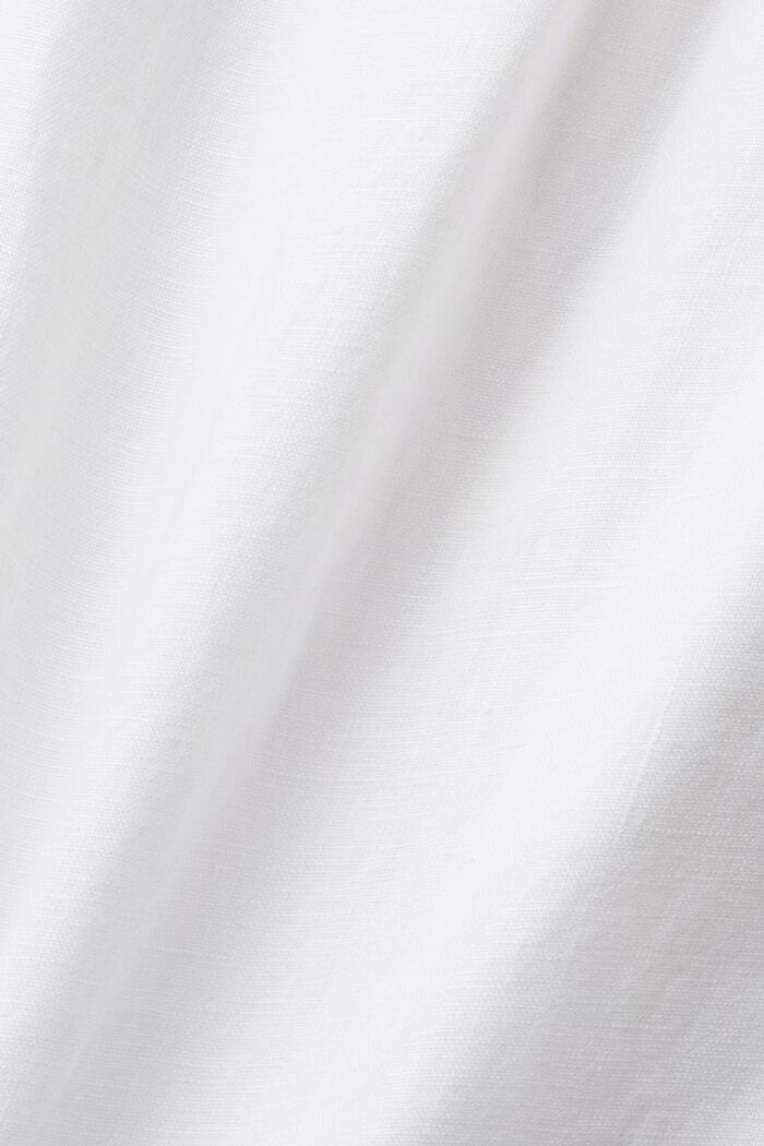 Pantalones de lino de corte ancho, OFF WHITE, detail image number 6
