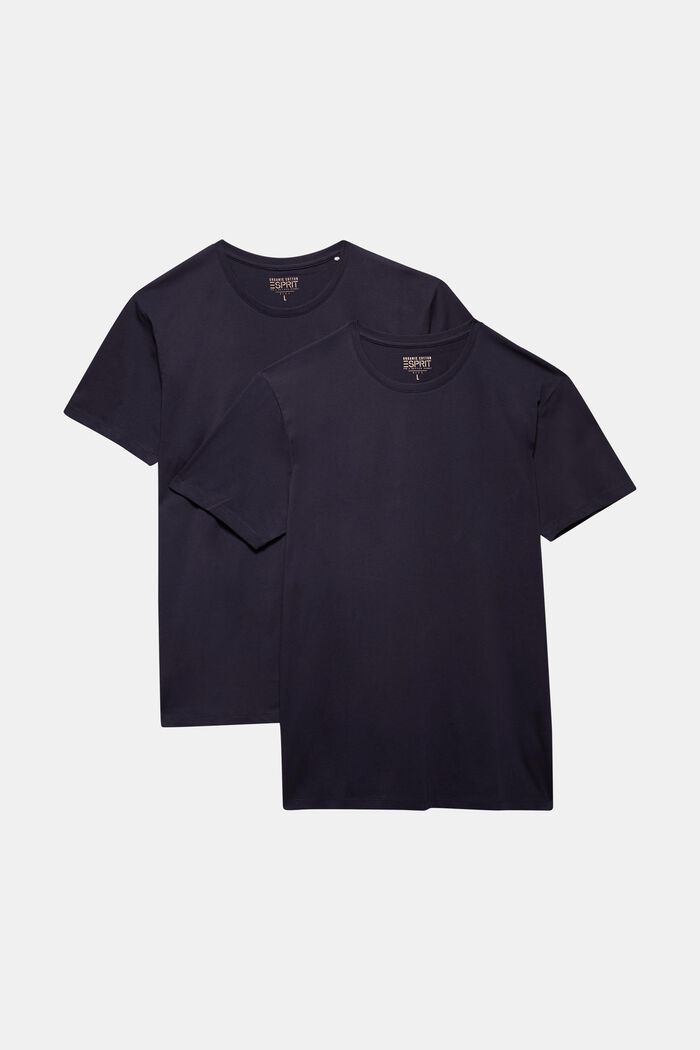 Pack de dos camisetas en jersey de algodón, NAVY, detail image number 0
