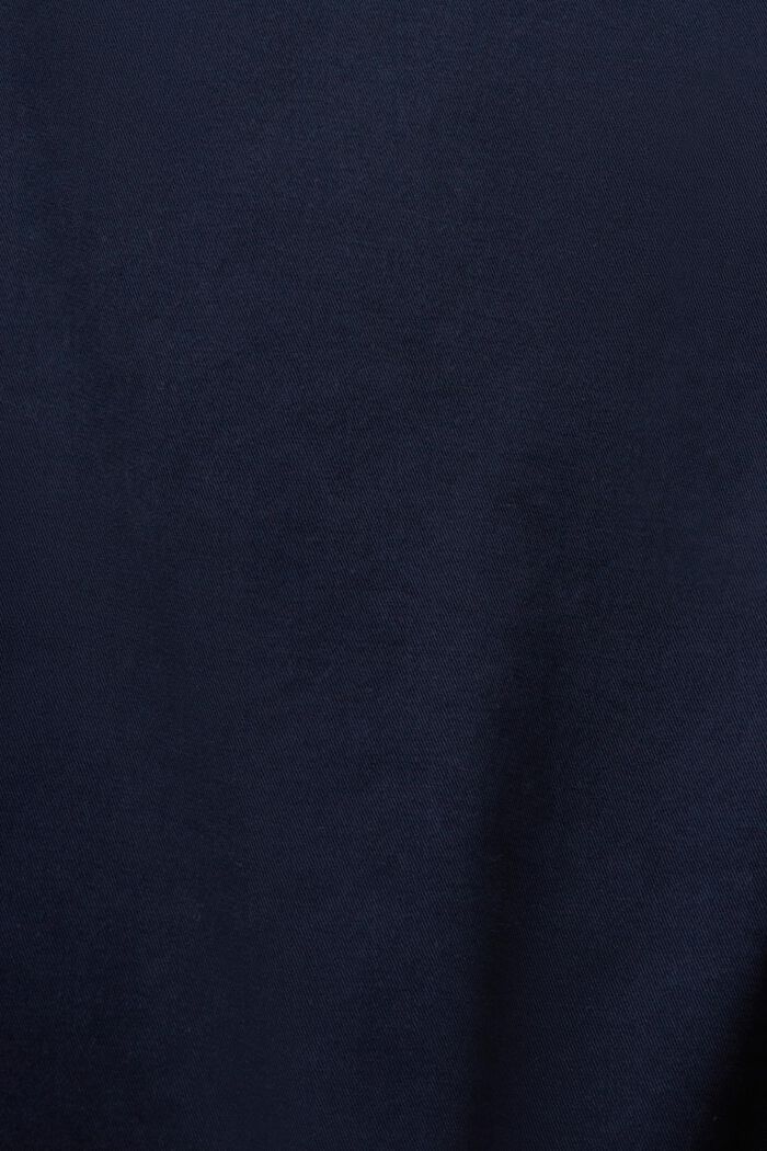 Pantalón chino recto en sarga de algodón, NAVY, detail image number 6