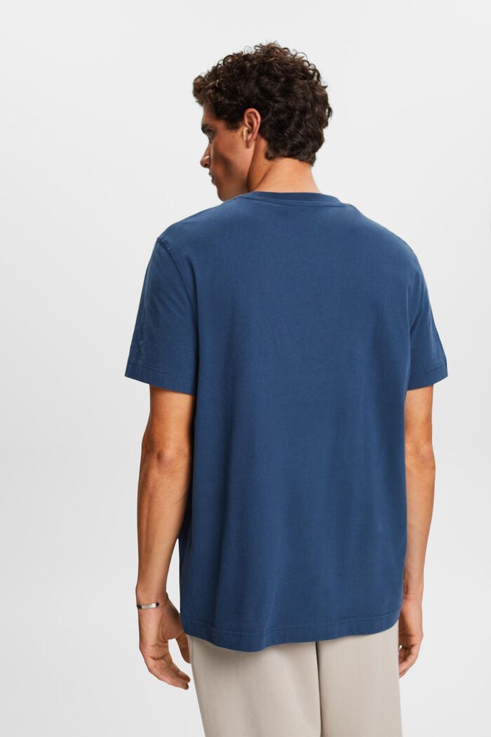 Camiseta con estampado geométrico, BLUE, detail image number 4
