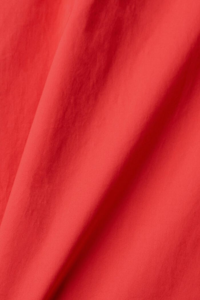 Blusa camisera de popelina, RED, detail image number 5