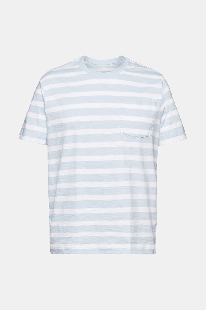 Camiseta a rayas en tejido jersey de algodón, LIGHT BLUE, detail image number 6