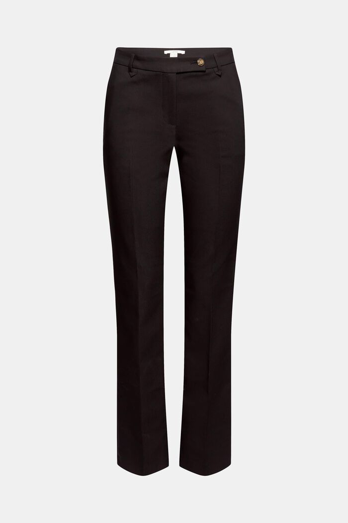 Pantalón chino elegante en mezcla de algodón, BLACK, detail image number 7