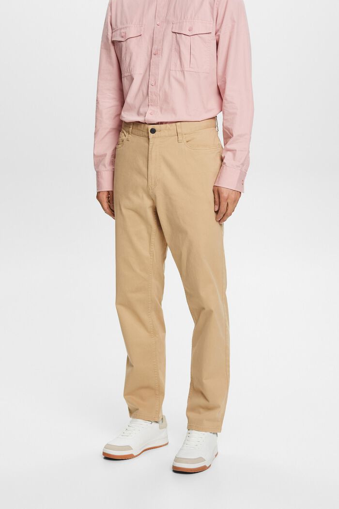 Pantalones clásicos de pernera recta, BEIGE, detail image number 0