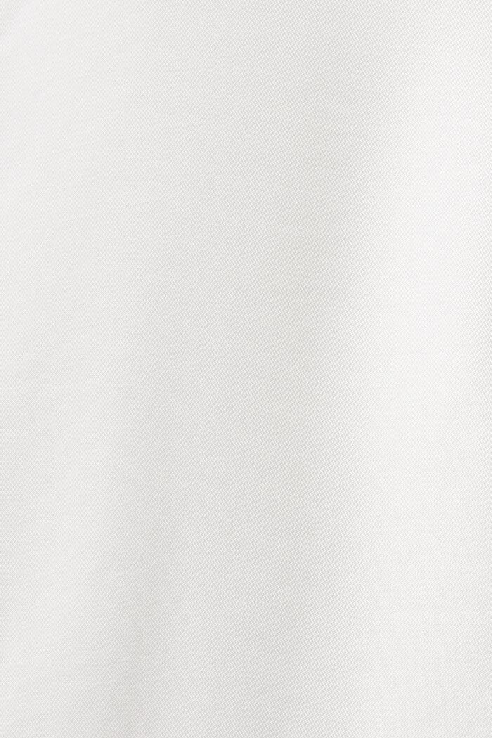 Blusa de satén con mangas cortas, OFF WHITE, detail image number 5